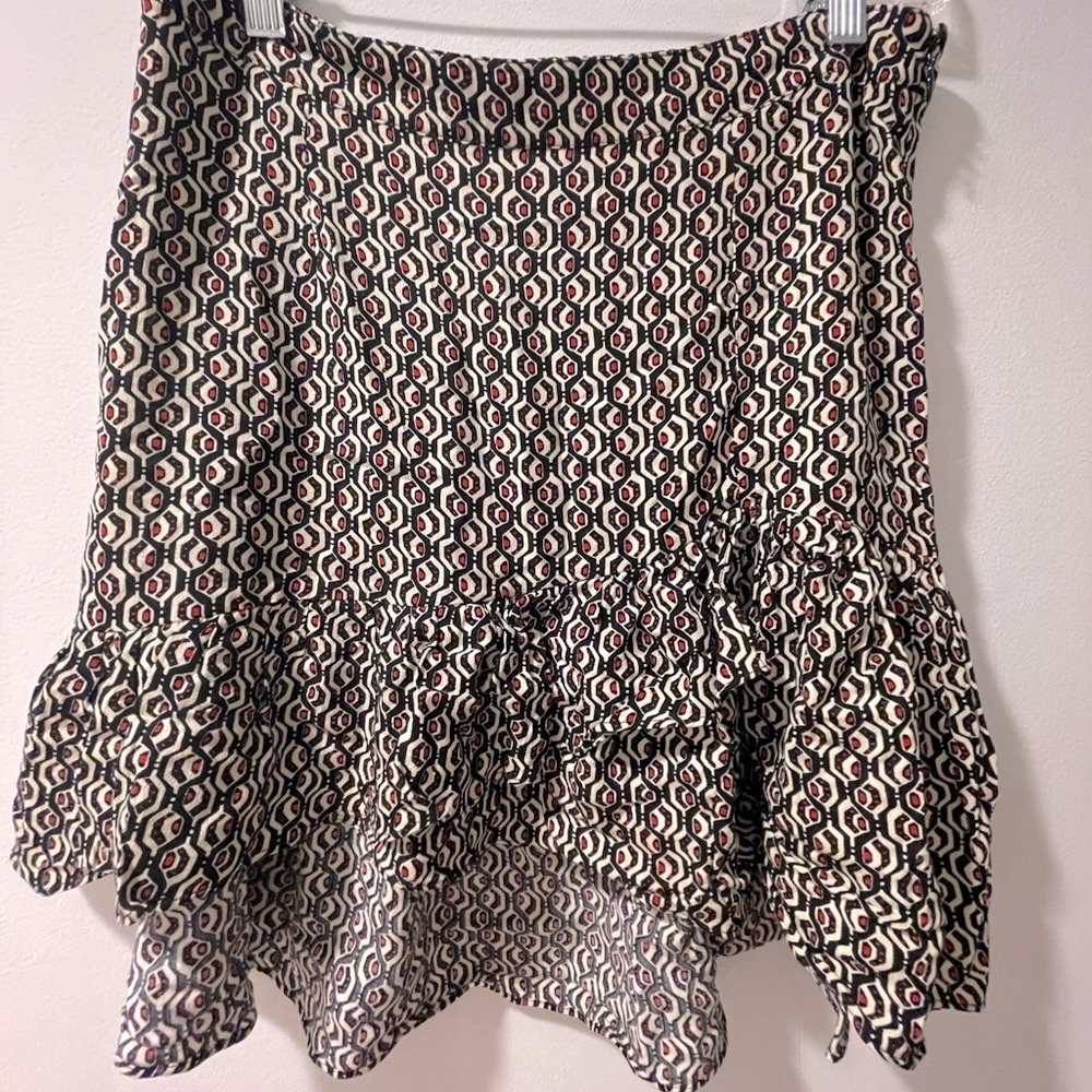 Free People Mixed Print Ruffle Skirt